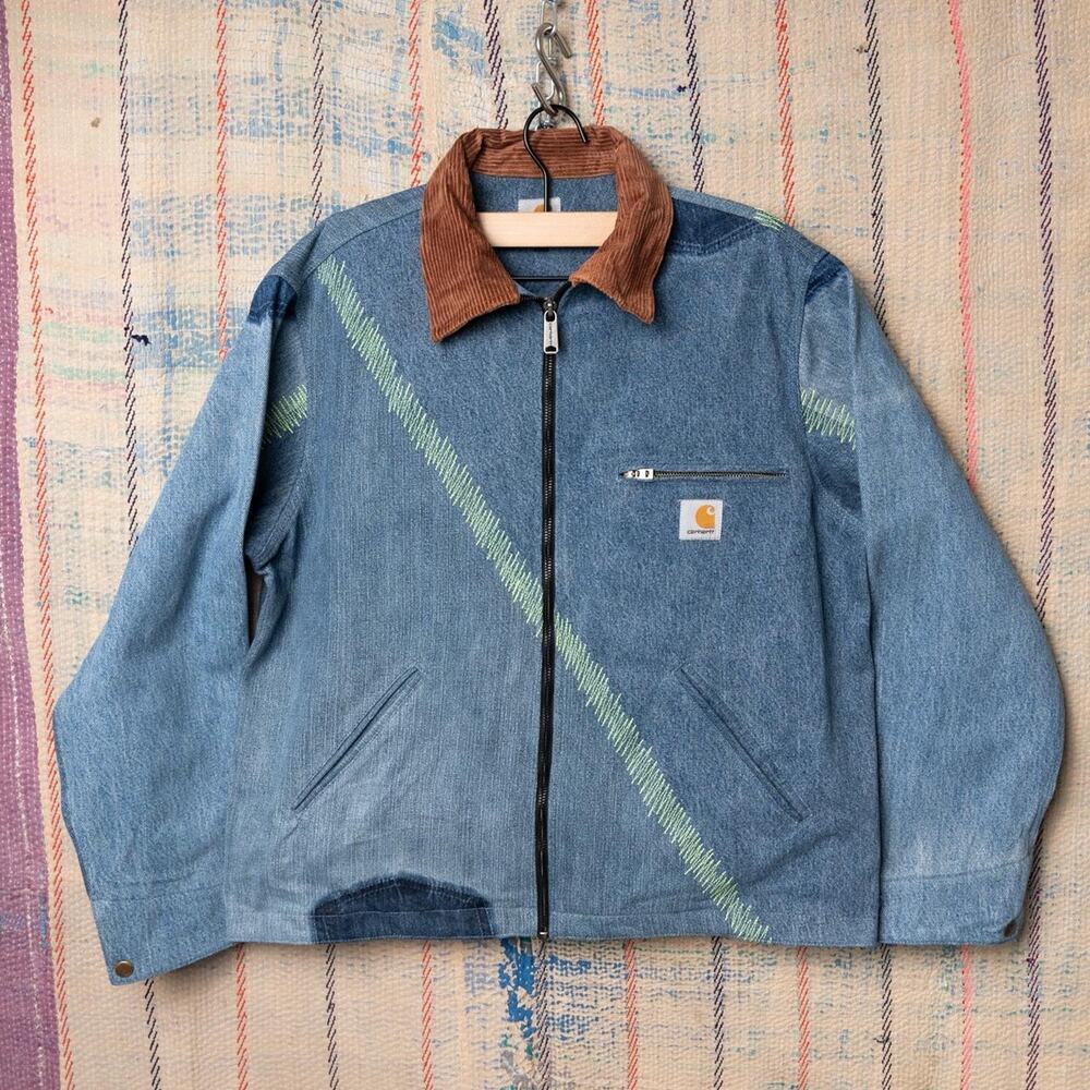 Custom upcycled carhartt detroit jacket